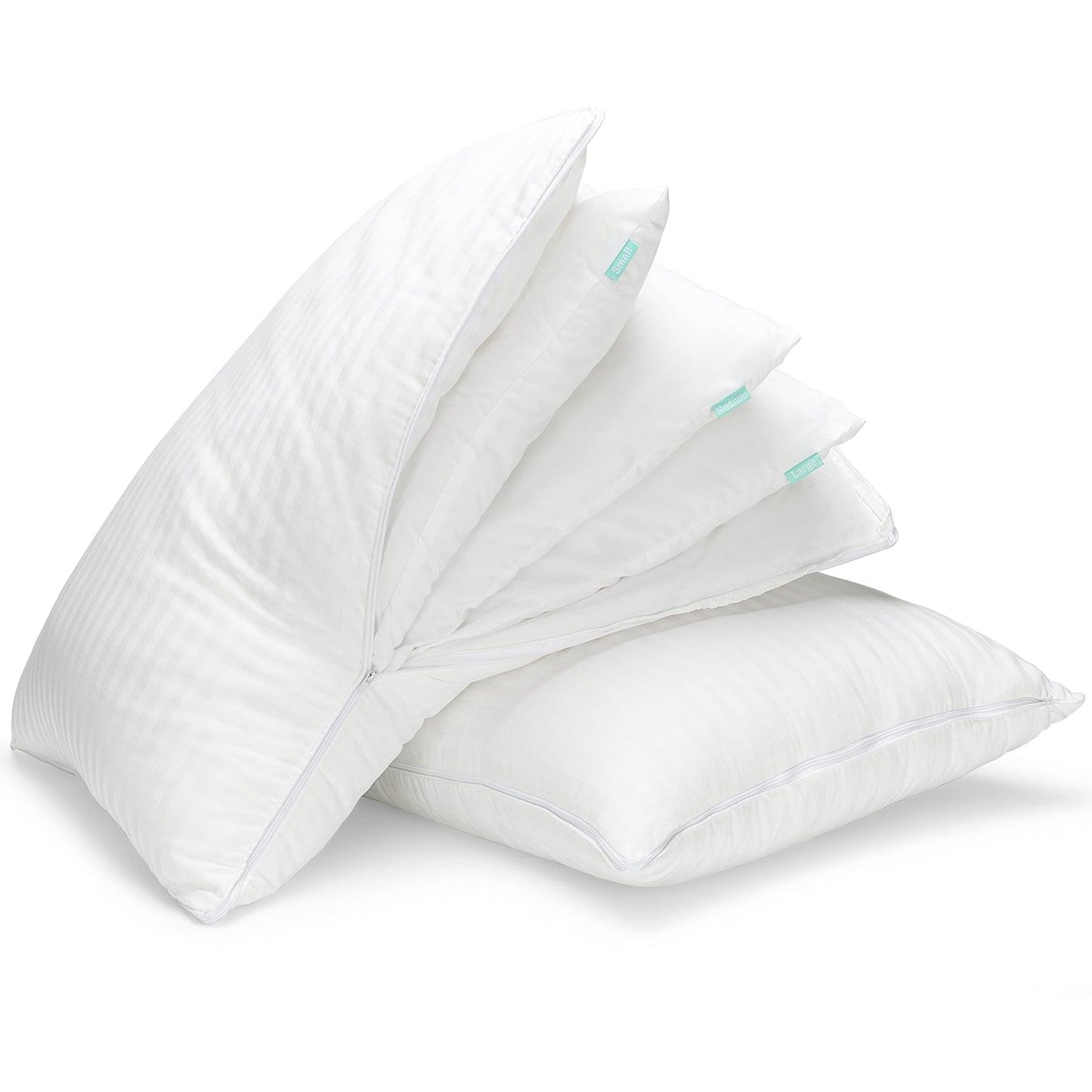 Adjustable Layer Pillows for Sleeping - Set of 2, Cooling, Luxury Pillows for Back