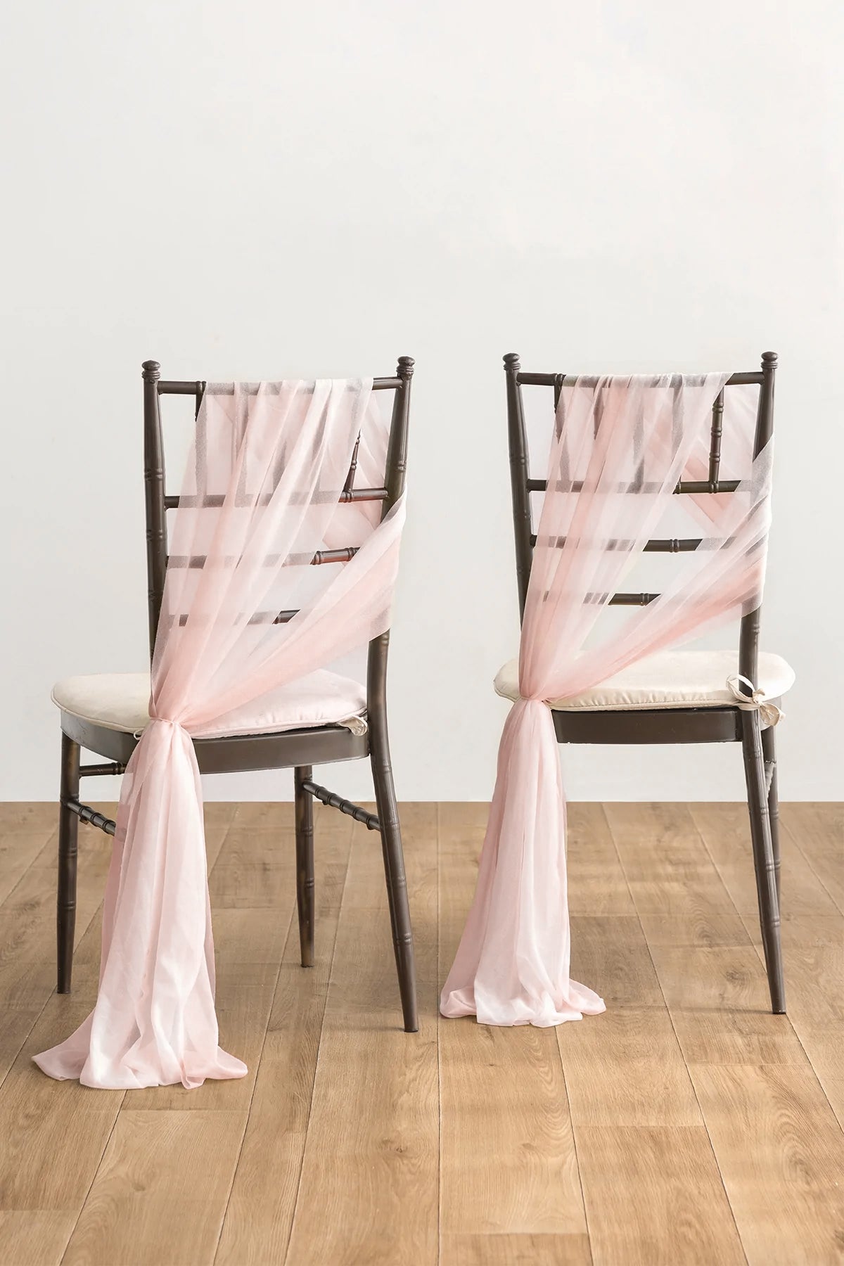 Wedding Aisle Chair Flower Decoration in Blush & Cream