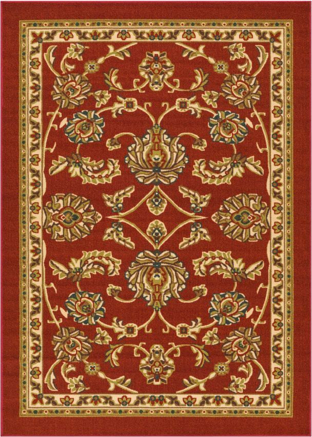 Tabriz Red Traditional Non Slip Washable Rug