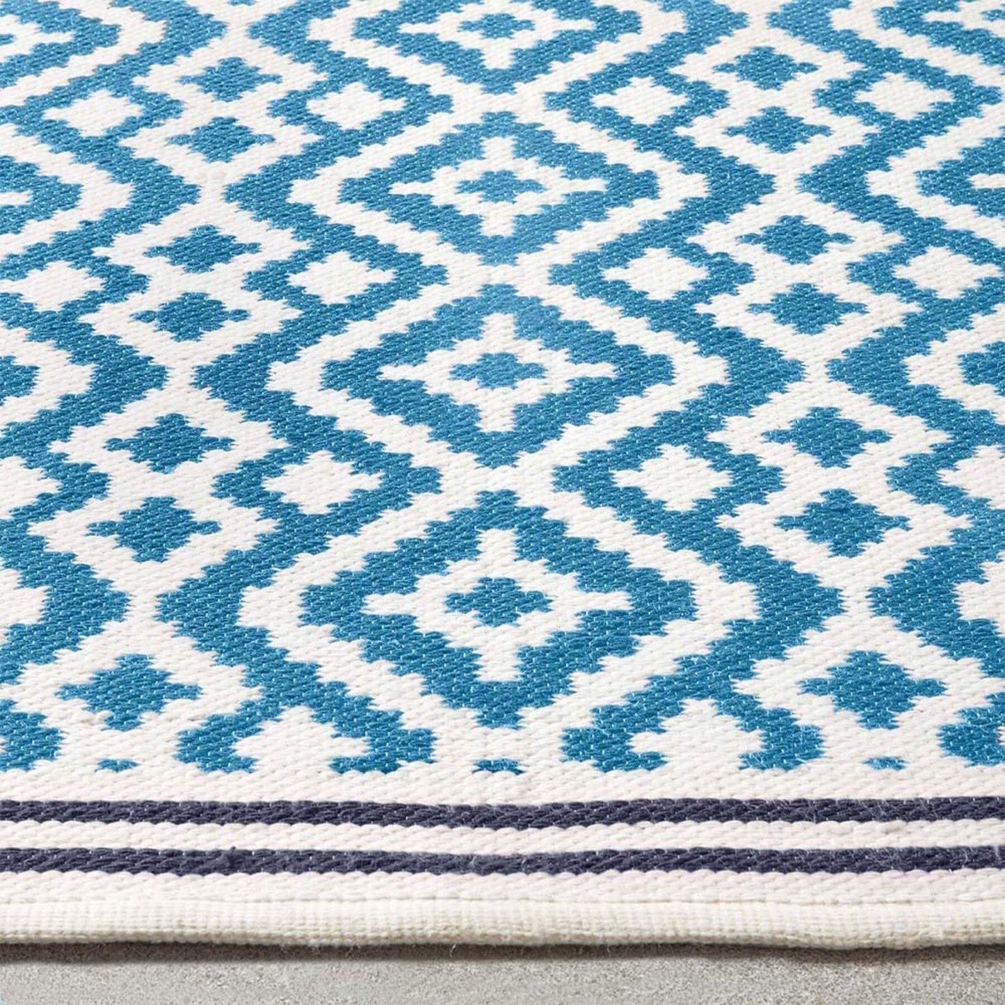 Aztec Blue Outdoor Rug