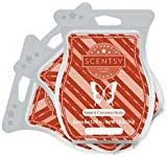 Scentsy, Apple & Cinnamon Sticks, Wickless Candle Tart Warmer Wax 3.2 Oz Bar, 3-Pack (3)