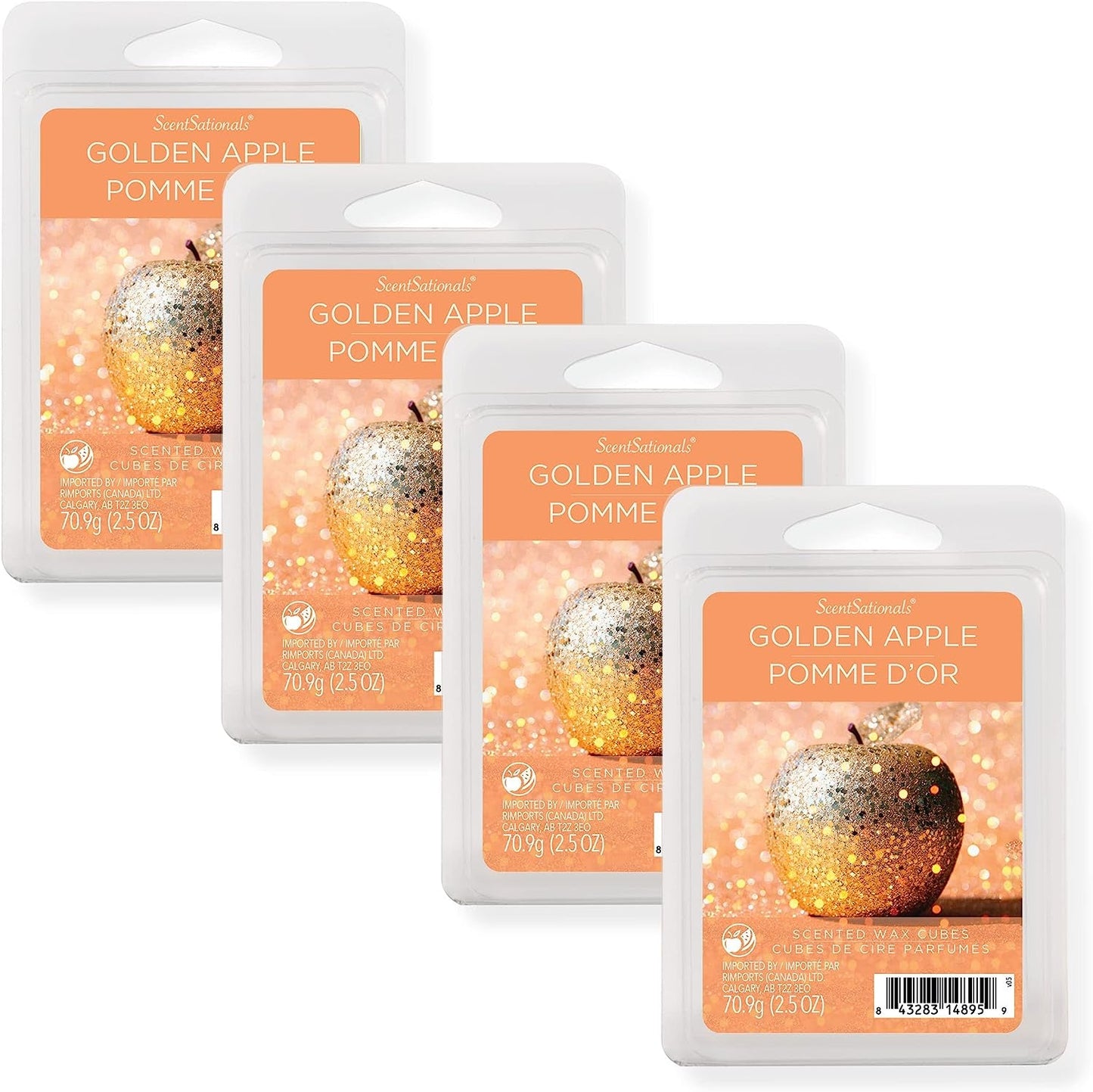 Scentsationals Scented Wax Fragrance Melts - Sweet Berry Cupcake - Wax Cubes Pack, Home Warmer Tart, Electric Wickless Candle Bar Air Freshener, Spa Aroma Decor Gift - 2.5 Oz (4-Pack) Home & Garden > Decor > Home Fragrances > Wax Tarts Rimports, LLC Golden Apple