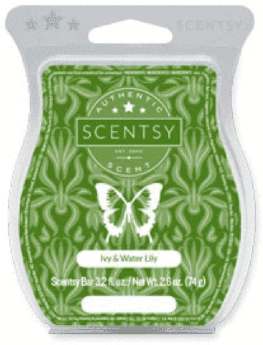 Scentsy Ivy & Water Lily Bar Wickless Candle Tart Warmer Wax 3.2 Oz Bar