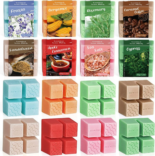 BAUFULLA Scented Wax Melts, Soy Wax Warmer Cubes, Add Citronella Oil, Lemongrass Scent Wax Tarts for Indoor Outdoor Use, Gift Set for Mother'S Day, Christmas, Birthday, 8X1.2Oz Home & Garden > Decor > Home Fragrances > Wax Tarts BAUFULLA Series 3