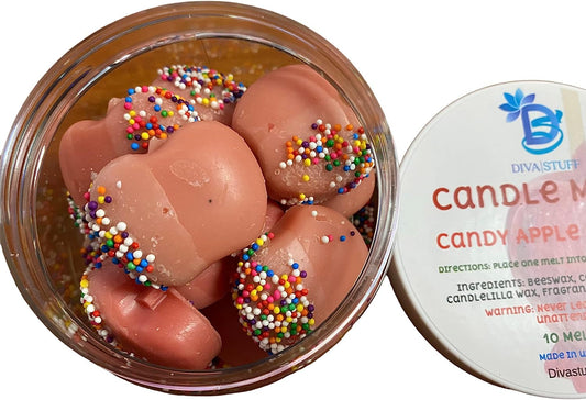 Candy Apple Scented Wax Tarts/Melts , Cute Apple Shapes with Candy Decorations, Fun, Smells Great , by Diva Stuff