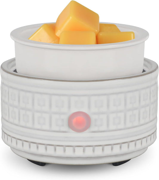 Yahuha Wax Melt Warmer, Fragrance Ceramic Wax Warmer 3-In-1 Electric Candle Wax Melter and Fragrance Warmer Candles or Wax Melts as Gifts for Women （White）… Home & Garden > Decor > Home Fragrances > Wax Tarts yahuha 02-white