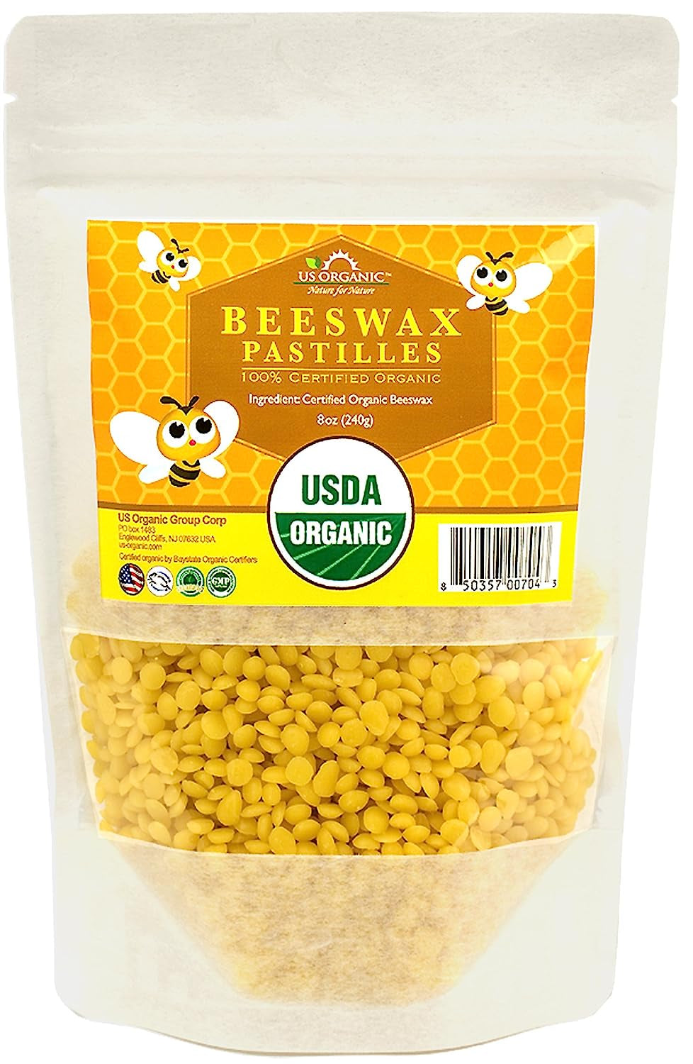 US Organic Beeswax 100% Pure White Pastilles, USDA Certified, for DIY Candle, Lip Balm, Body Cream, Lotion, Deodorant, Crayon, and Many More Uses. 8 Oz (Medium) Home & Garden > Decor > Home Fragrances > Wax Tarts US Organic Group Corp Yellow 8 Ounce (Medium)