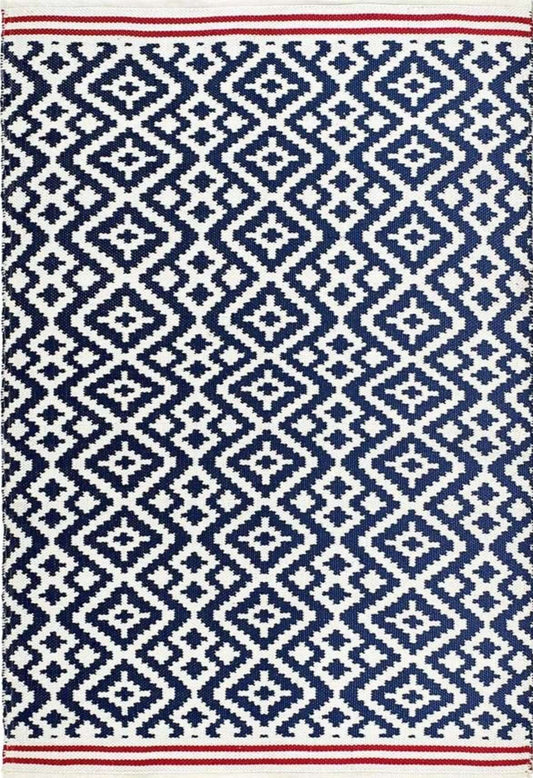 Aztec Navy Outdoor Rug