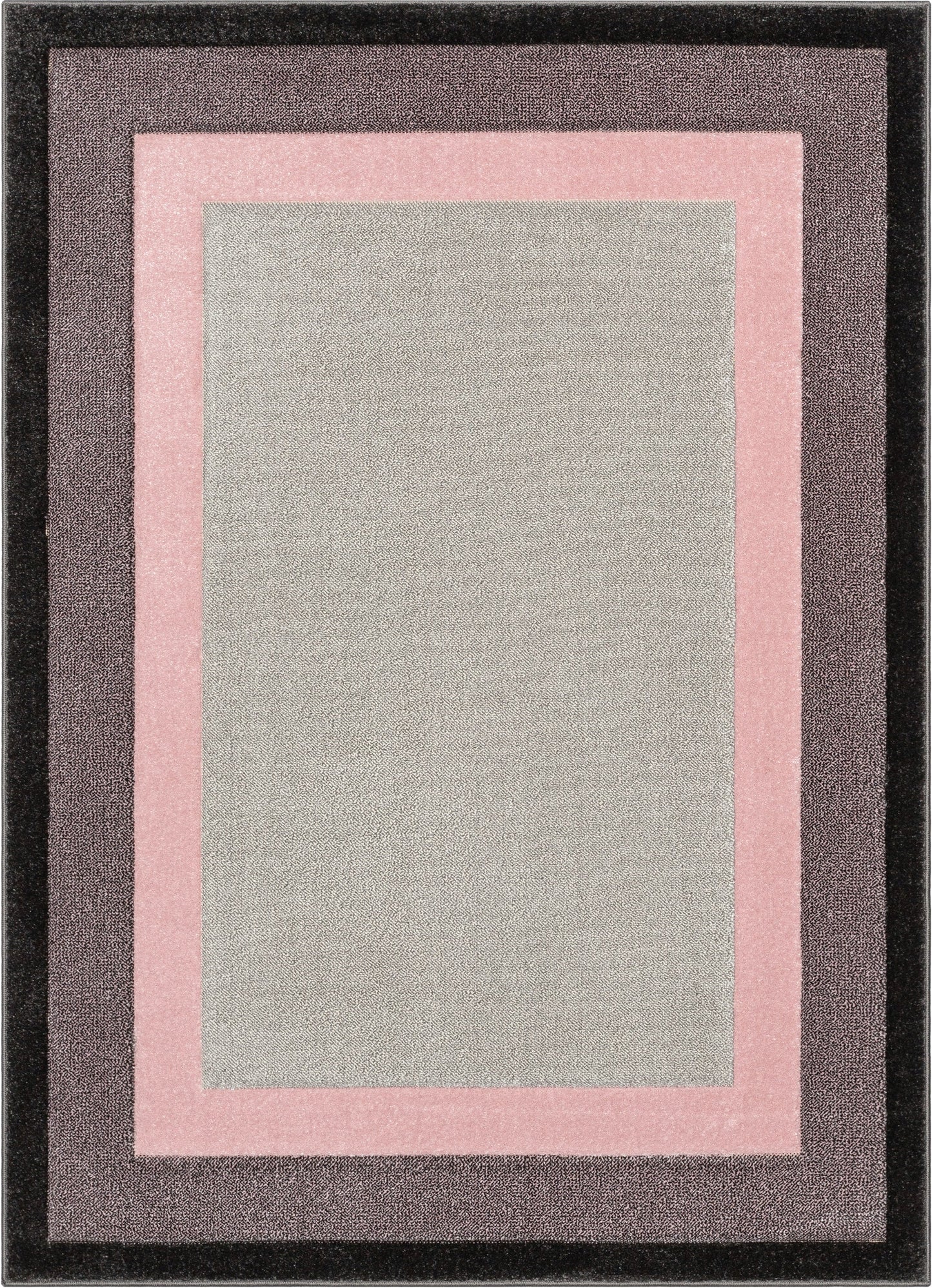 Arian Modern Border Pattern Blush Rug