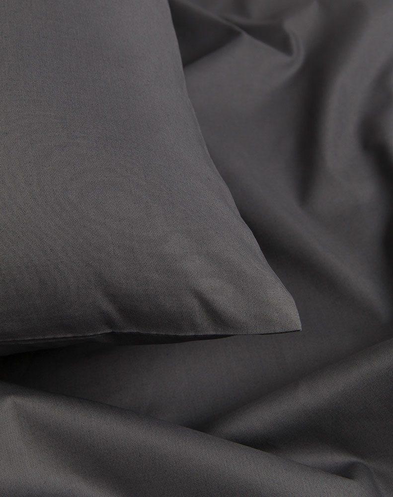 Egyptian Cotton Percale Duvet Covers - Anthracite / Dark Grey Percale Egyptian Cotton Duvet Covers / Pillows