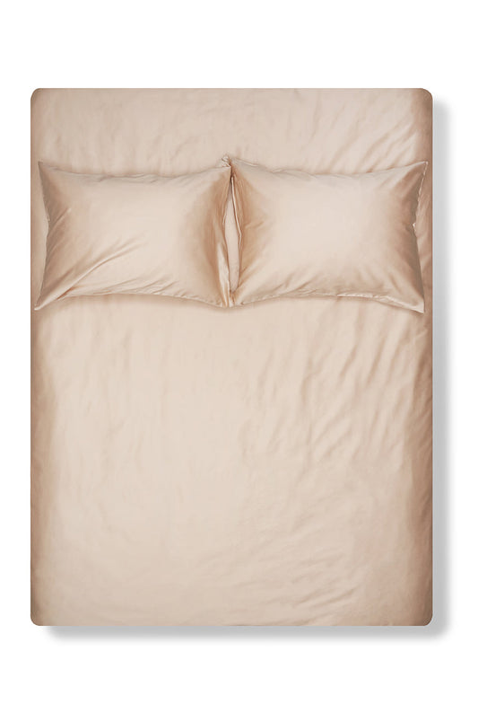 Apricot Egyptian Cotton Sateen Bedding-Egyptian Cotton Sateen Duvet Covers-ZigZagZurich