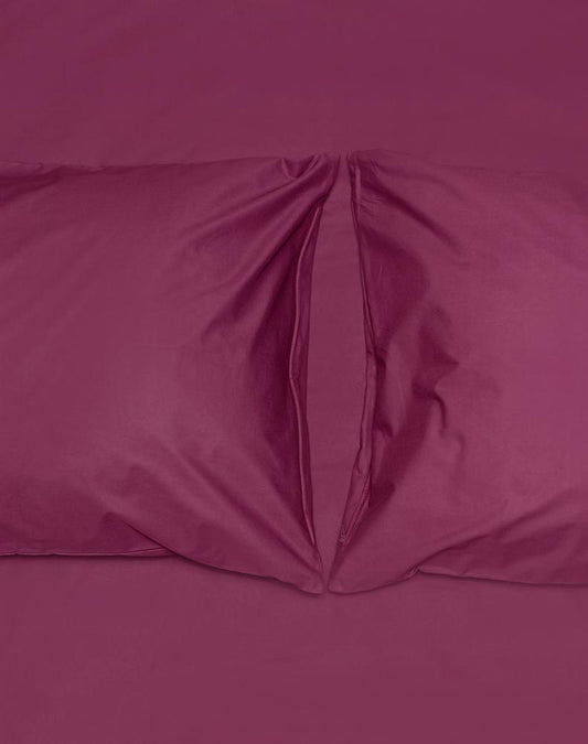 "Aubergine" Percale Egyptian Cotton Bedding-Egyptian Cotton Percale Duvet Covers-ZigZagZurich