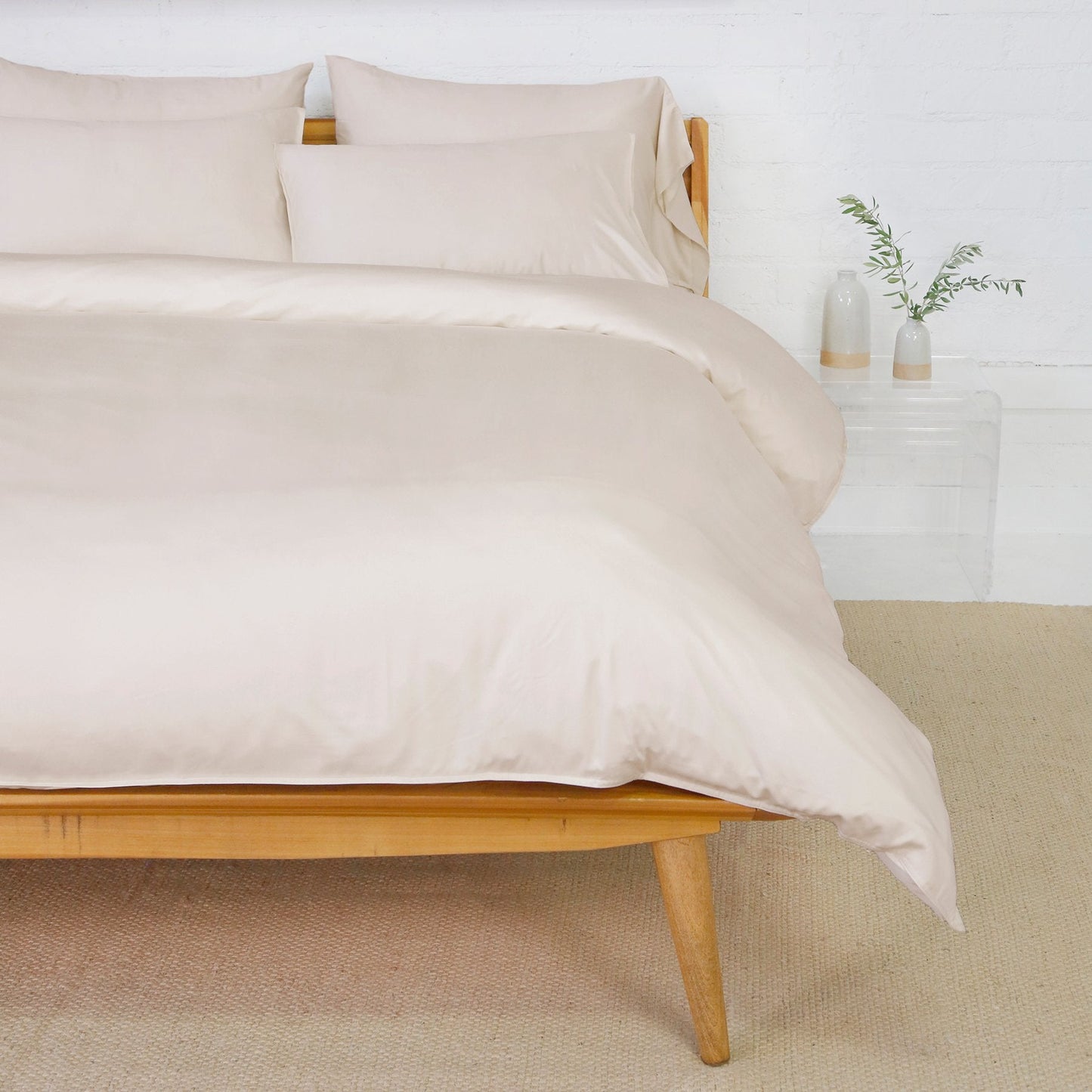 Bamboo Duvet and Sham Set in Sand by Pom Pom at Home