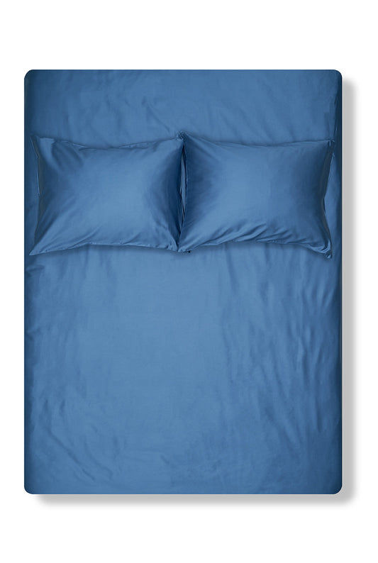 Blue Egyptian Cotton Sateen Bedding-Egyptian Cotton Sateen Duvet Covers-ZigZagZurich