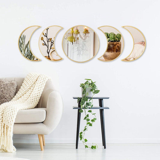 Bohemian Acrylic Moon Wall Decorative Mirror
