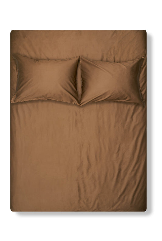 Bronze Egyptian Cotton Sateen Bedding-Egyptian Cotton Sateen Duvet Covers-ZigZagZurich