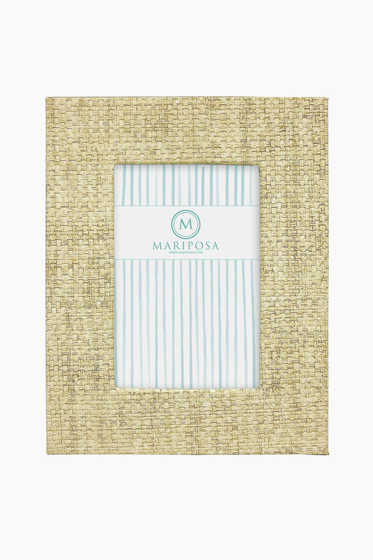 Sand Faux Grasscloth 5x7 Frame