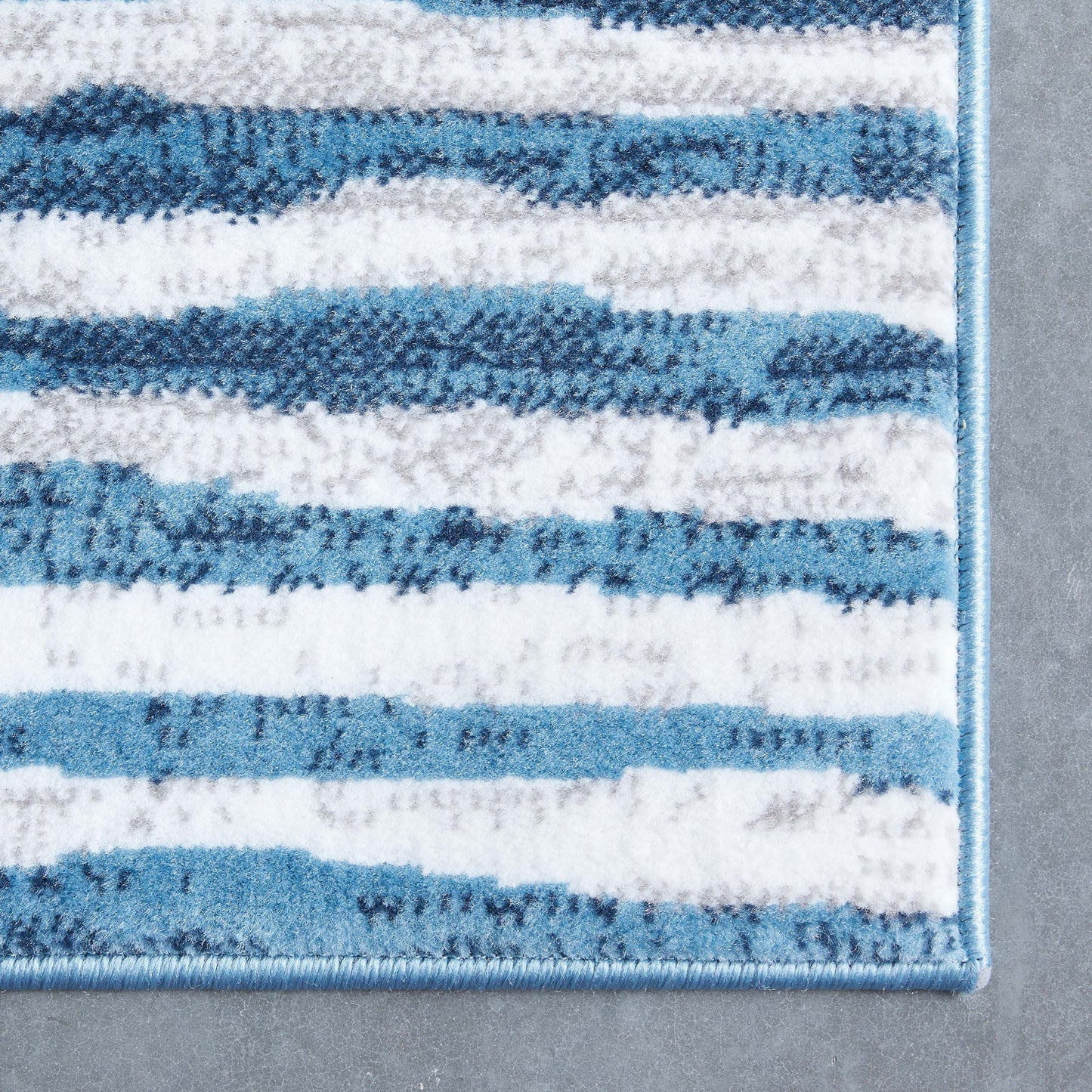 Aosta Tribal Diamond Pattern Light Blue Rug