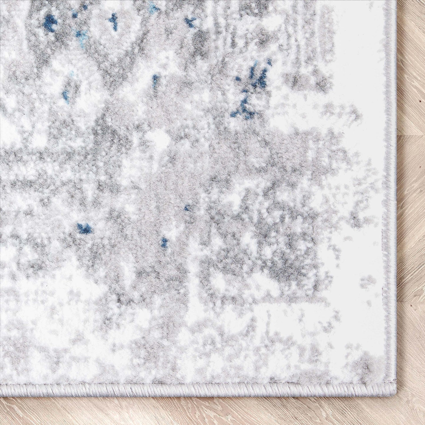 Trieste Vintage Floral Medallion Pattern Ivory Grey Rug