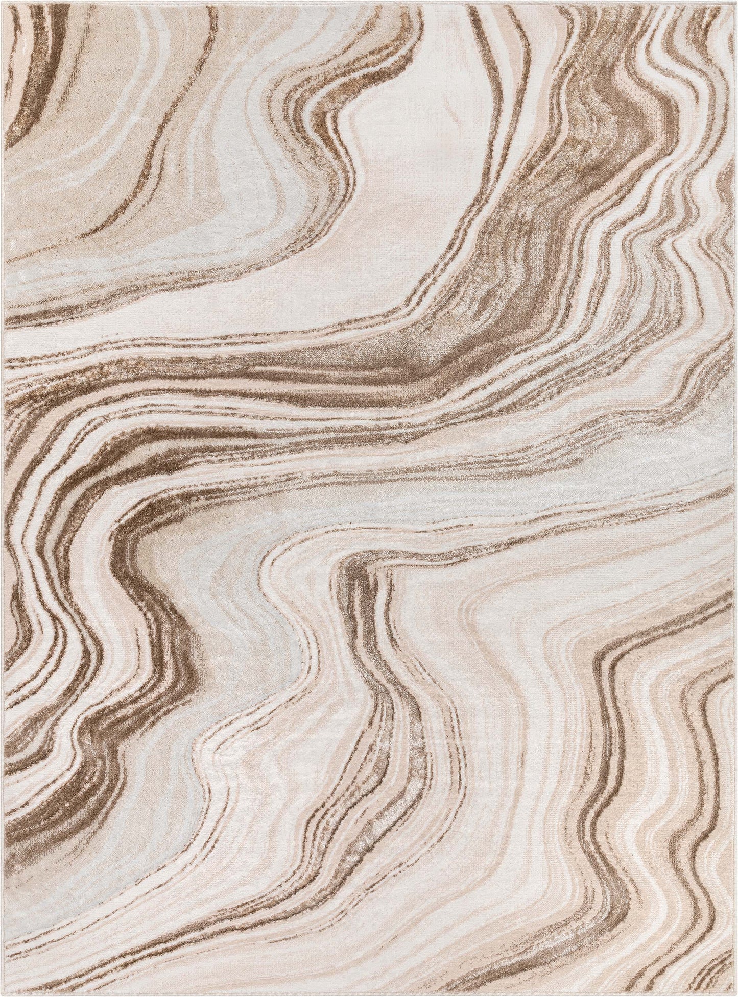 Warren Retro Abstract Waves Glam Rug