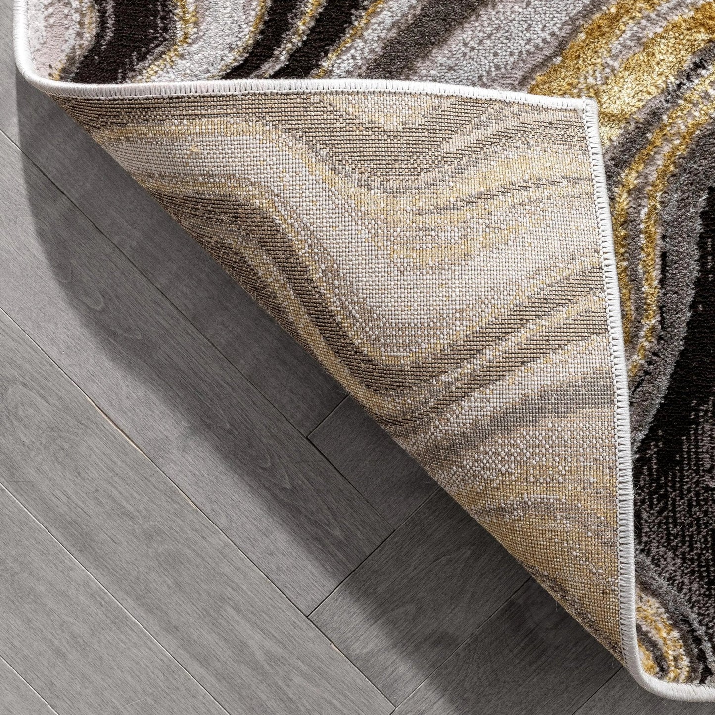 Warren Retro Abstract Waves Glam Rug