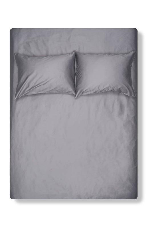 Grey Egyptian Cotton Sateen Bedding-Egyptian Cotton Sateen Duvet Covers-ZigZagZurich