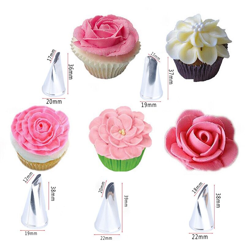 3pcs/5pcs/7pcs Cream Pastry Decorating Tips Set Stainless Steel Russian Tulip Icing Piping Cake Nozzles Cupcake Baking Tools - YourStore YourStore janette_blakely 0 3pcs/5pcs/7pcs Cream Pastry Decorating Tips Set Stainless Steel Russian Tulip Icing Piping Cake Nozzles Cupcake Baking Tools