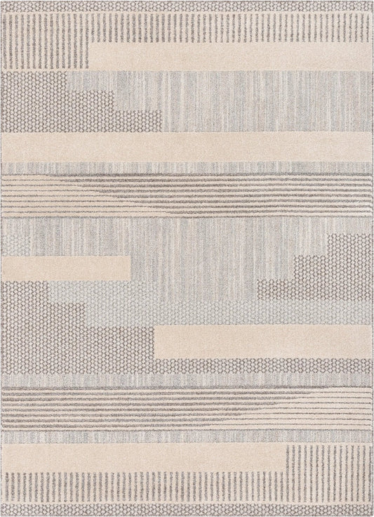 Briar Tribal Geometric Abstract Beige Looped Pile Rug