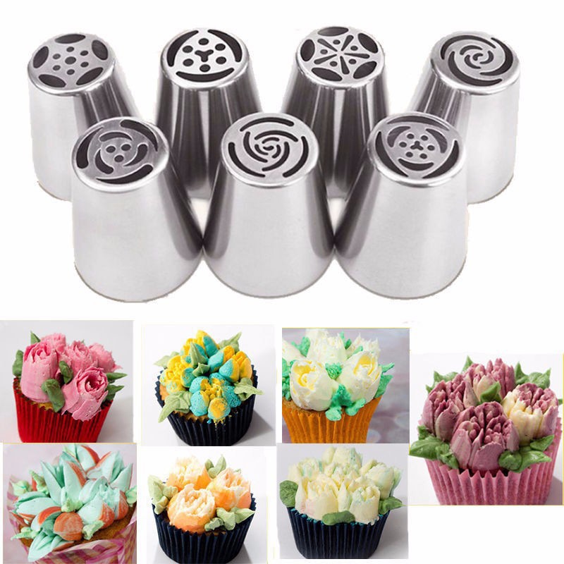3pcs/5pcs/7pcs Cream Pastry Decorating Tips Set Stainless Steel Russian Tulip Icing Piping Cake Nozzles Cupcake Baking Tools - YourStore YourStore janette_blakely 0 3pcs/5pcs/7pcs Cream Pastry Decorating Tips Set Stainless Steel Russian Tulip Icing Piping Cake Nozzles Cupcake Baking Tools