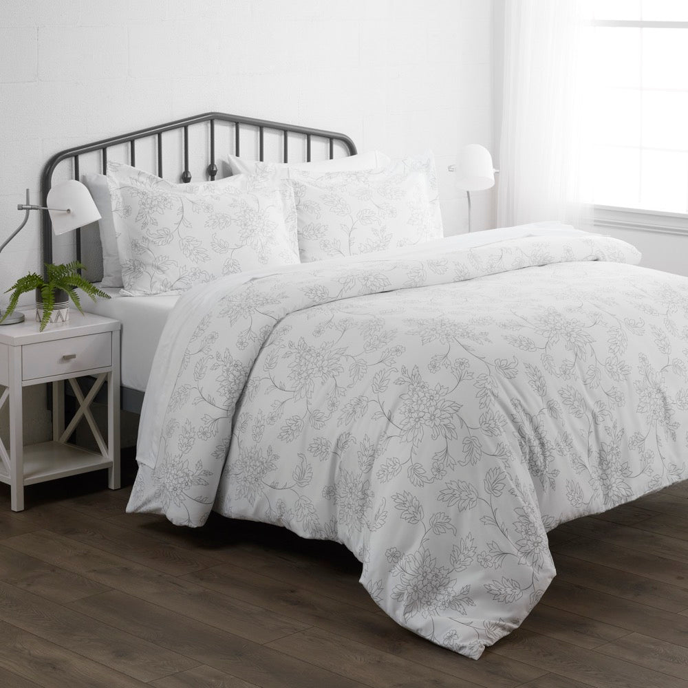 Vines Pattern 3-Piece Duvet Cover Set