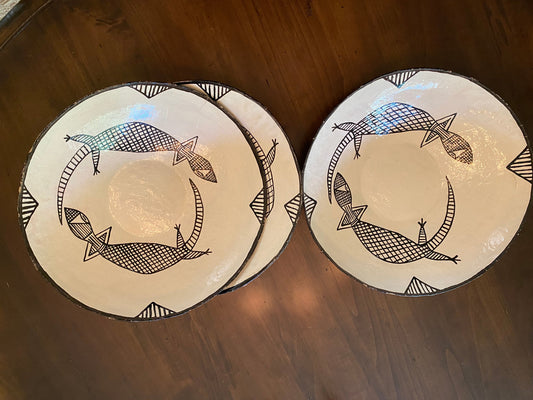 Vintage Paper Mache Decorative Bowl - Mid Century