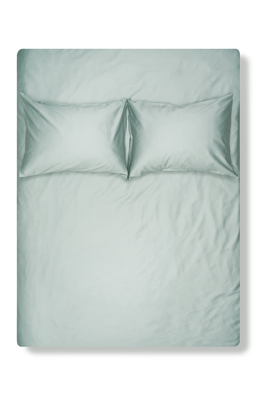 Ice Green Egyptian Cotton Sateen Bedding-Egyptian Cotton Sateen Duvet Covers-ZigZagZurich