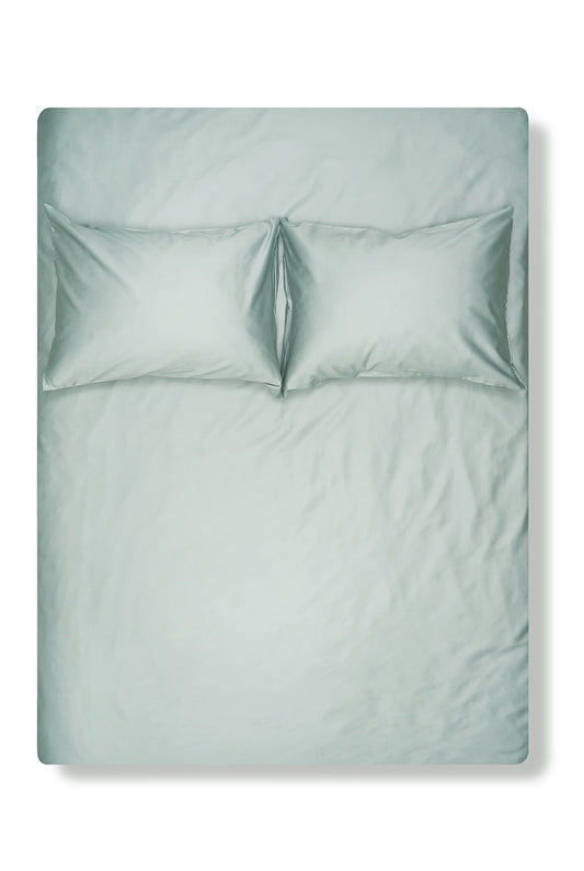 Ice Green Egyptian Cotton Sateen Bedding-Egyptian Cotton Sateen Duvet Covers-ZigZagZurich