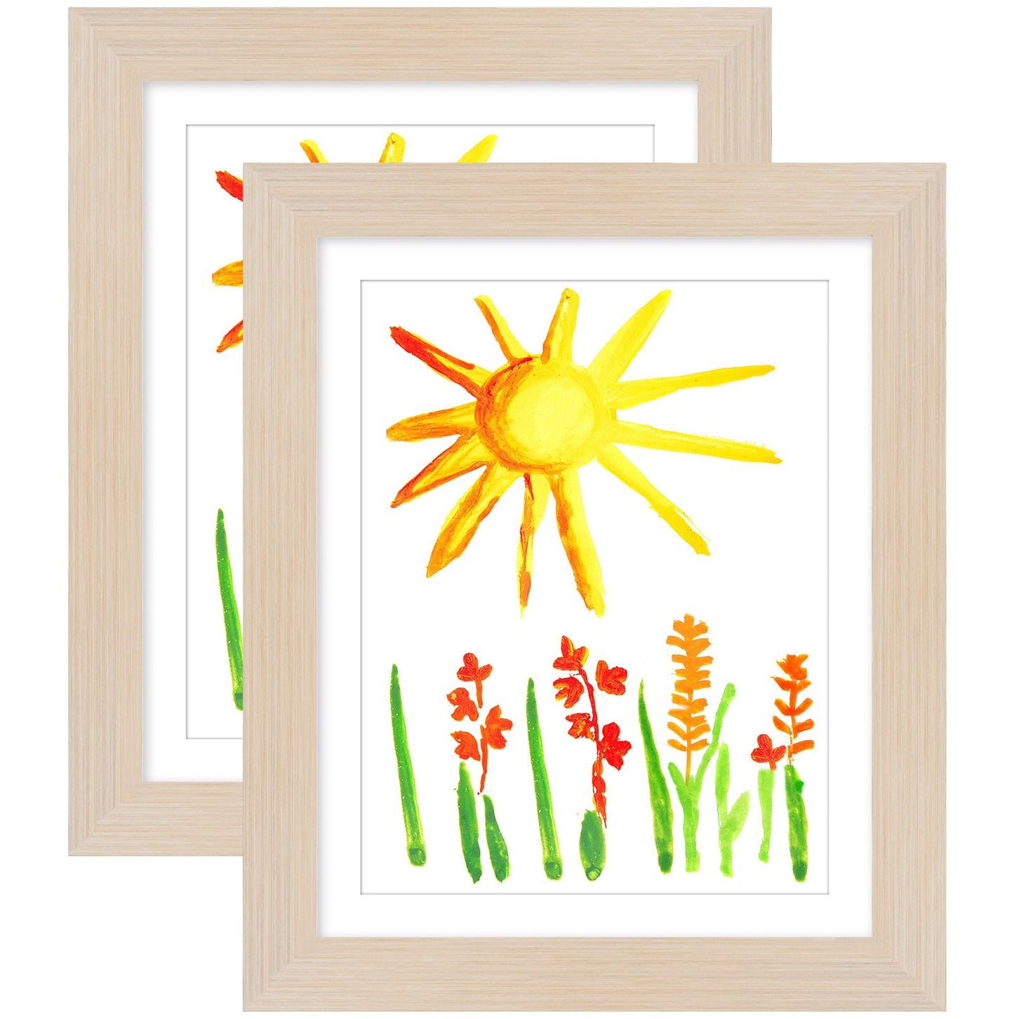 Americanflat 10x12.5 Kids Art Frame with Mat for 8.5x11, 2 Pack