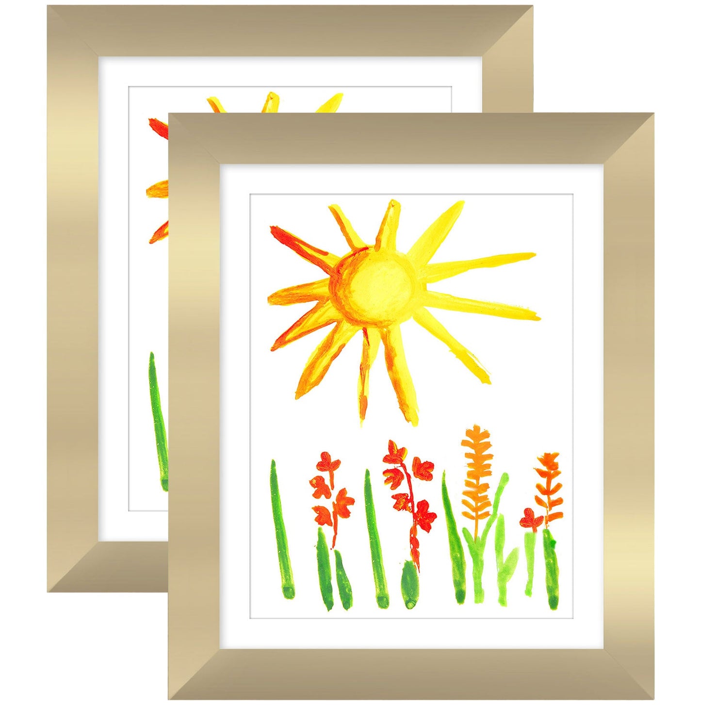 Americanflat 10x12.5 Kids Art Frame with Mat for 8.5x11, 2 Pack