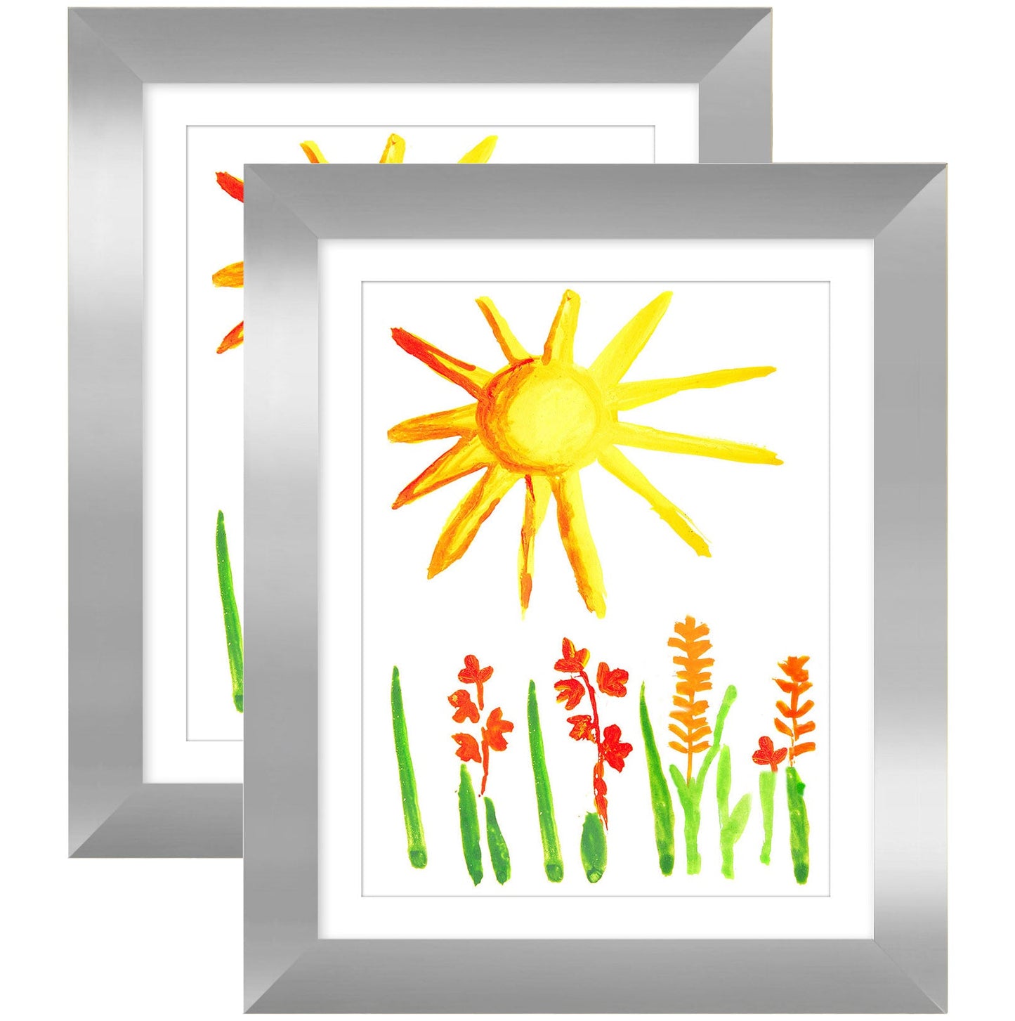 Americanflat 10x12.5 Kids Art Frame with Mat for 8.5x11, 2 Pack