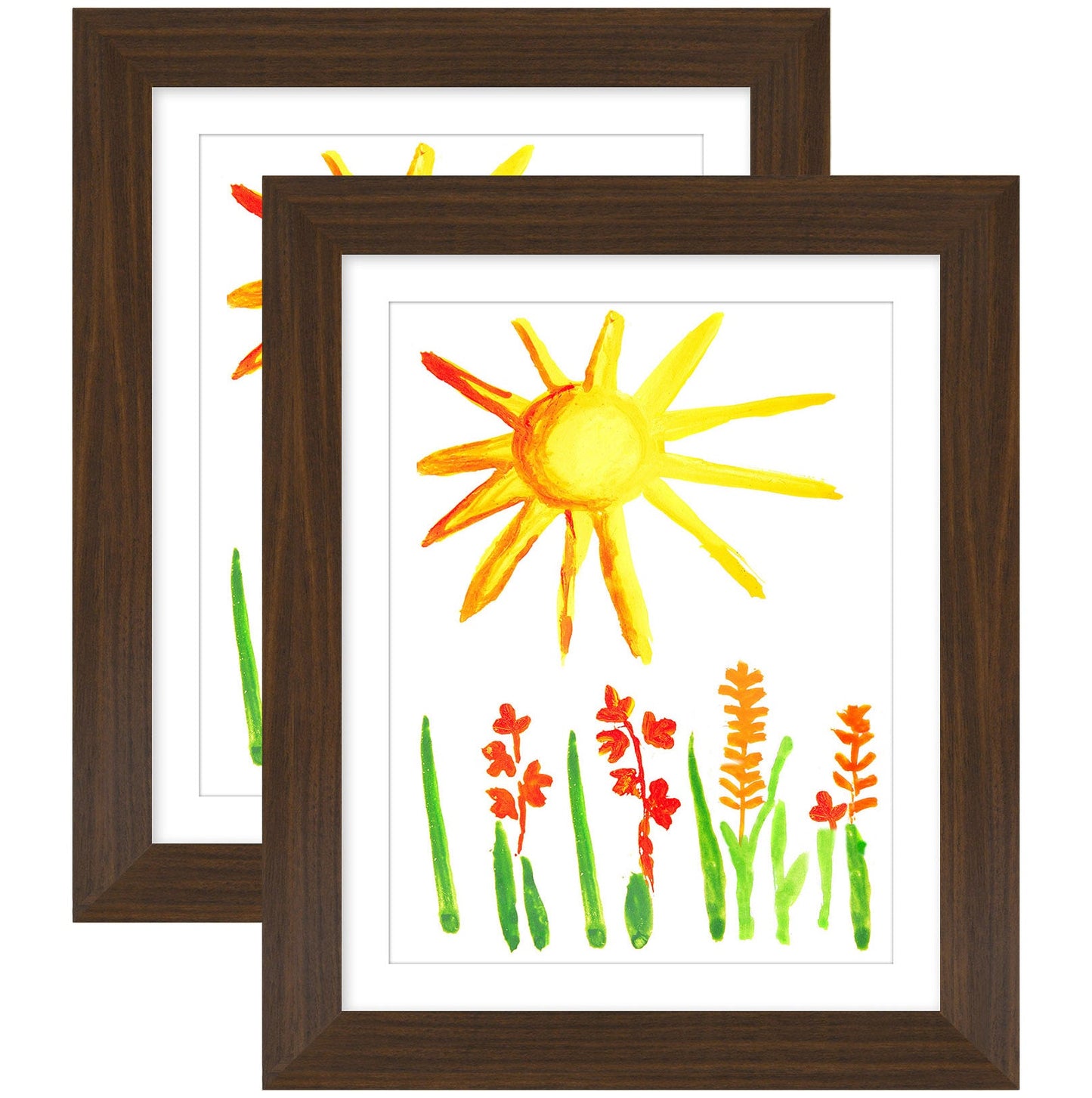 Americanflat 10x12.5 Kids Art Frame with Mat for 8.5x11, 2 Pack
