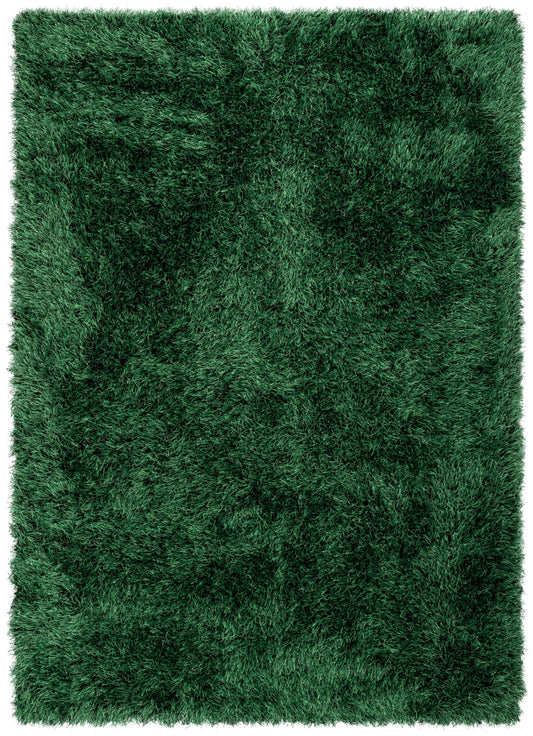 Chie Glam Solid Ultra-Soft Green Shag Rug