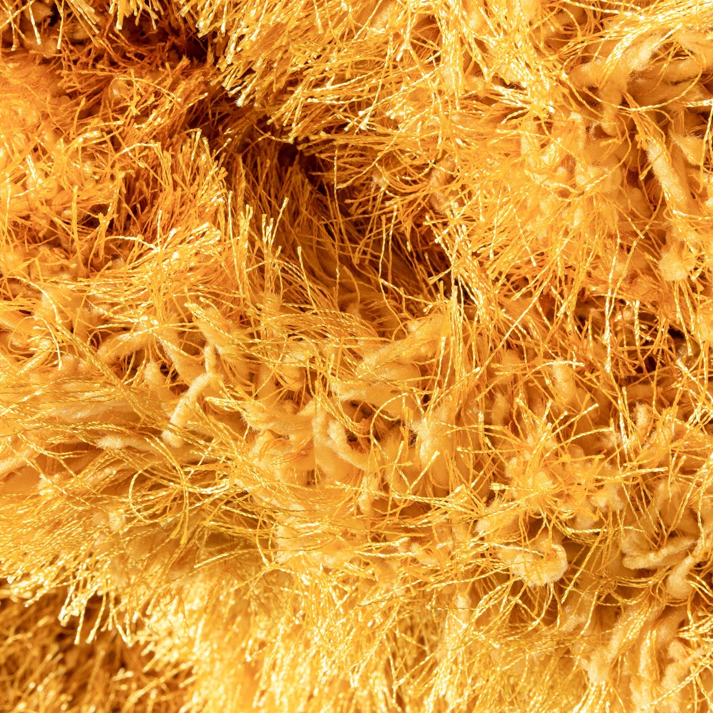 Chie Glam Solid Ultra Soft Yellow Shag Rug