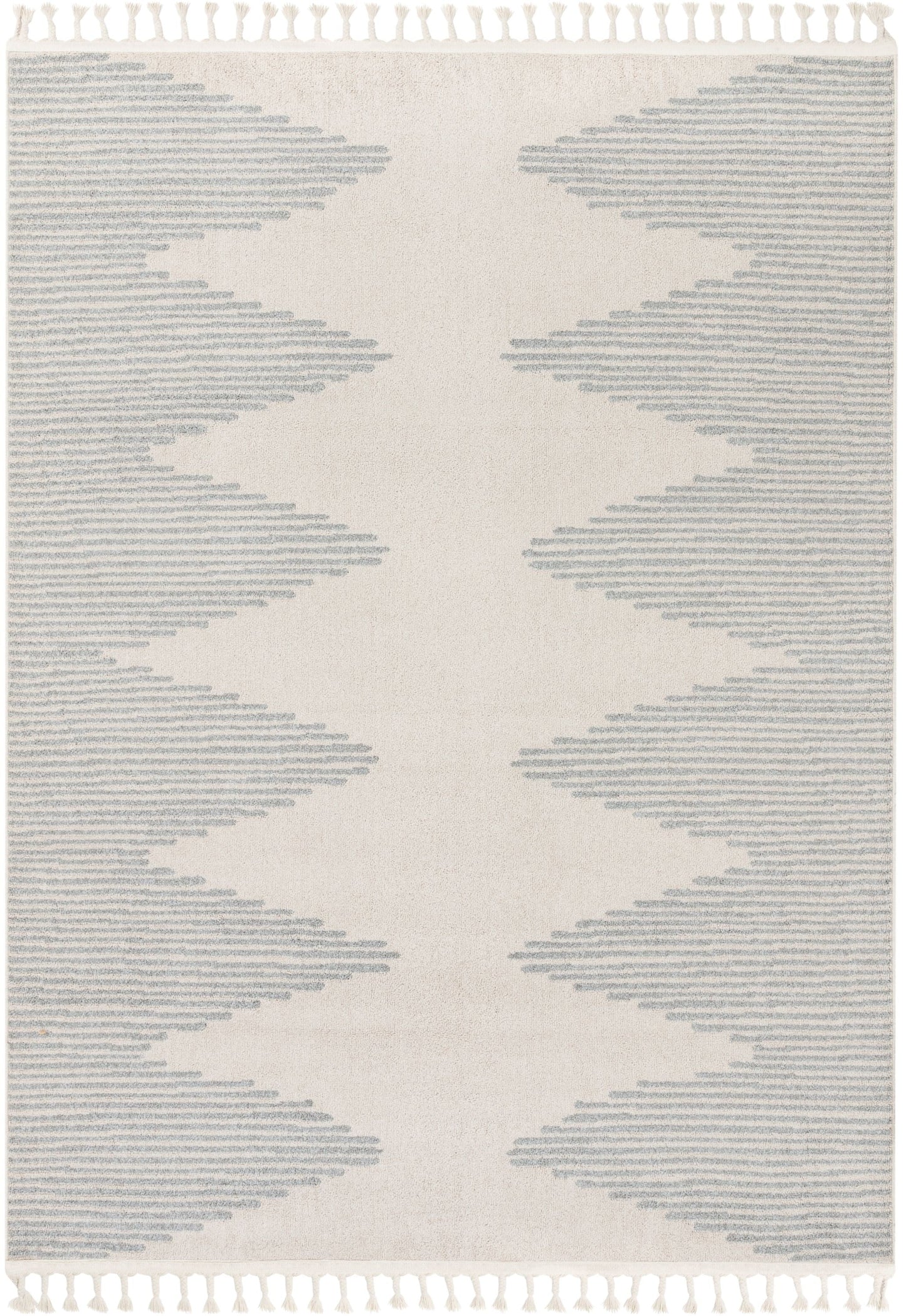 Zipped Tribal Aztec Geometric Grey Kilim-Style Rug