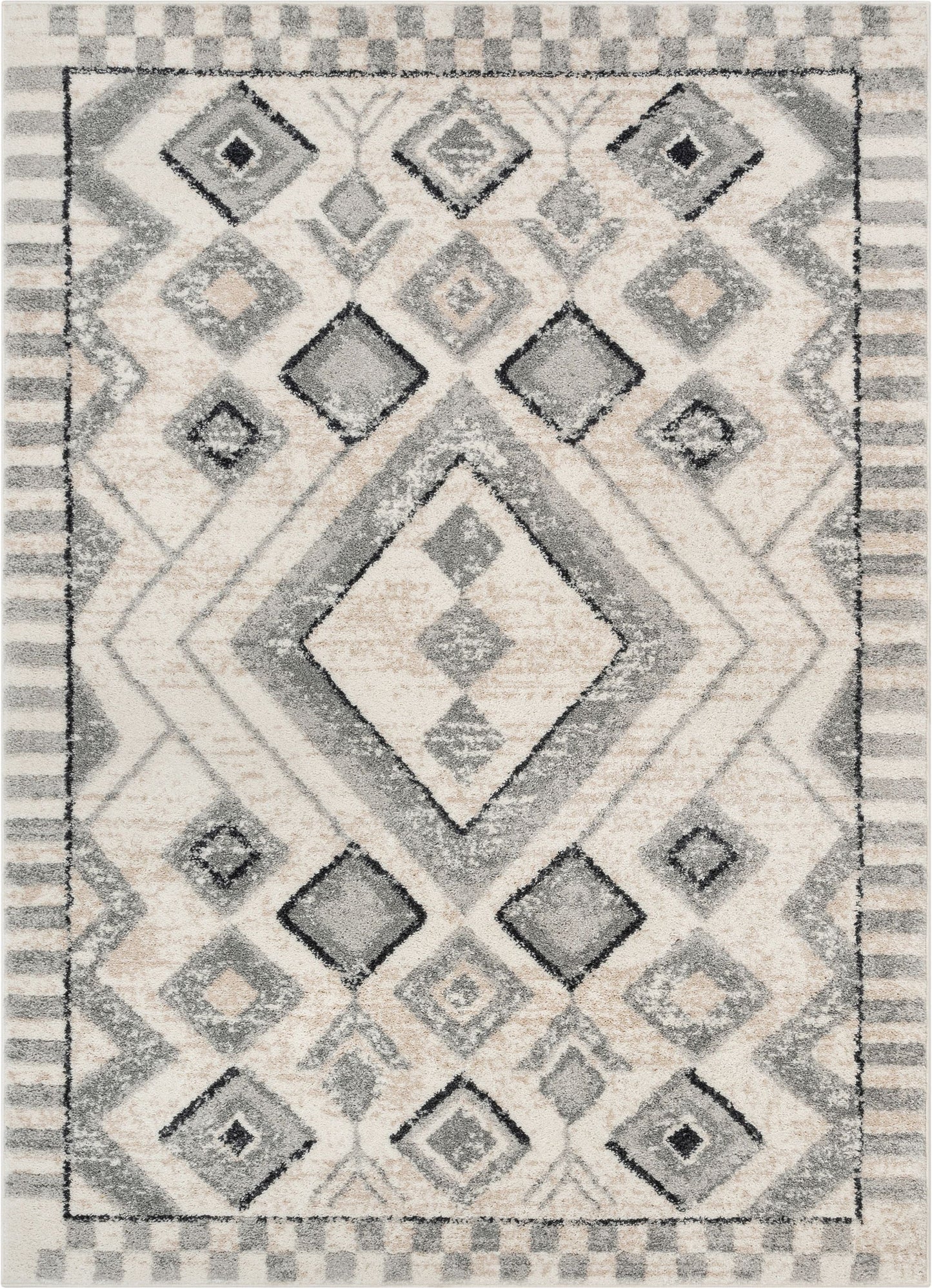 Asti Moroccan Diamond Pattern Beige Rug