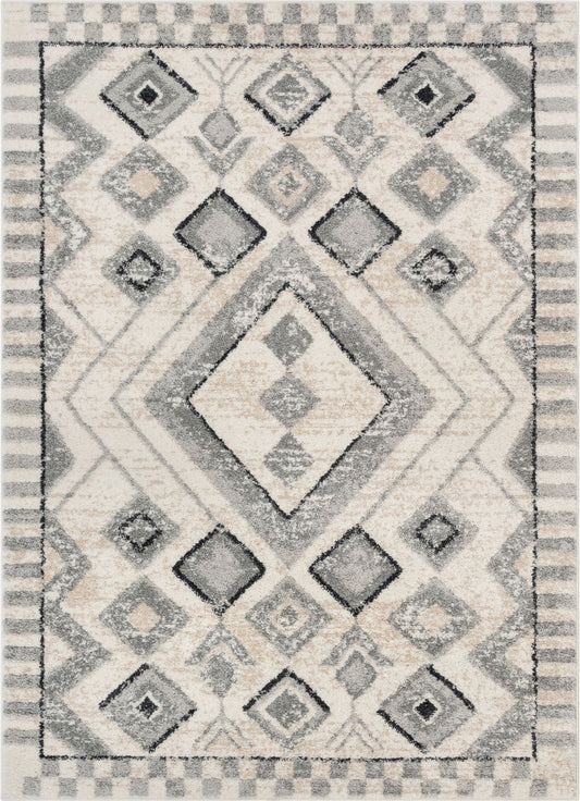 Asti Moroccan Diamond Pattern Beige Rug