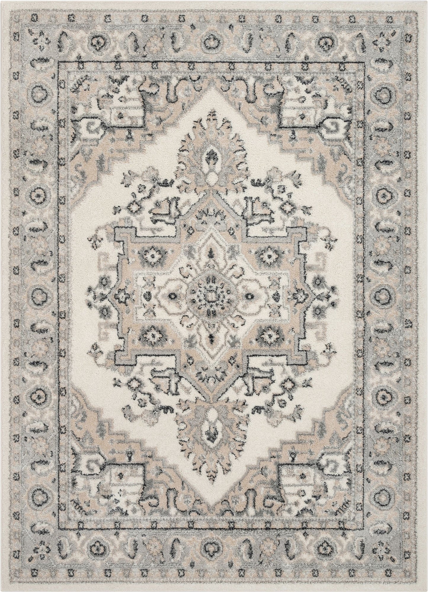 Scafa Vintage Medallion Oriental Beige Rug