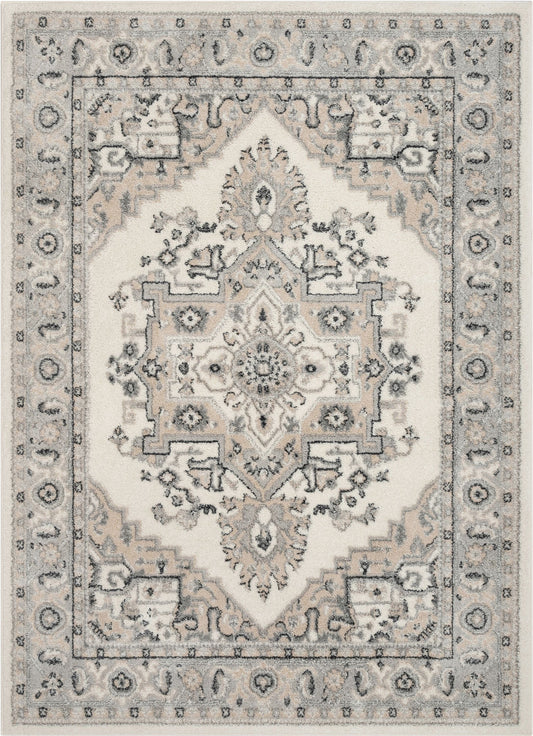 Scafa Vintage Medallion Oriental Beige Rug