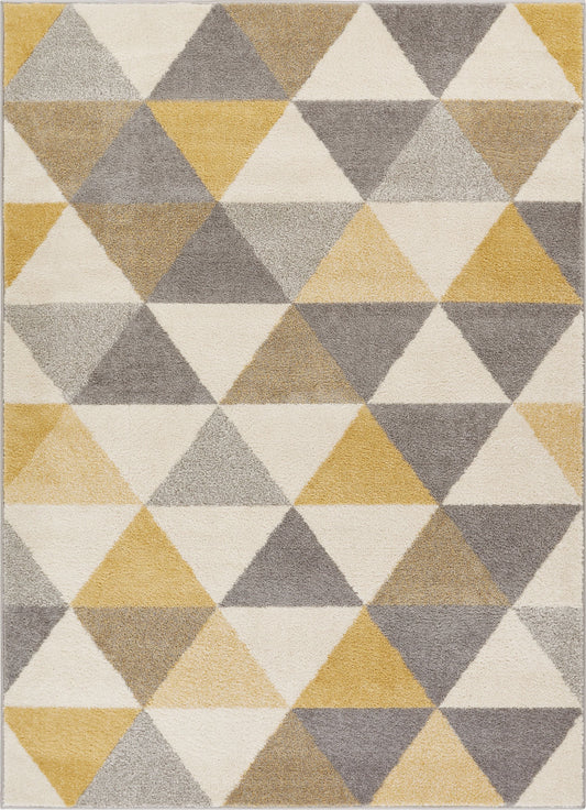 Alvin Gold Modern Geometric Rug
