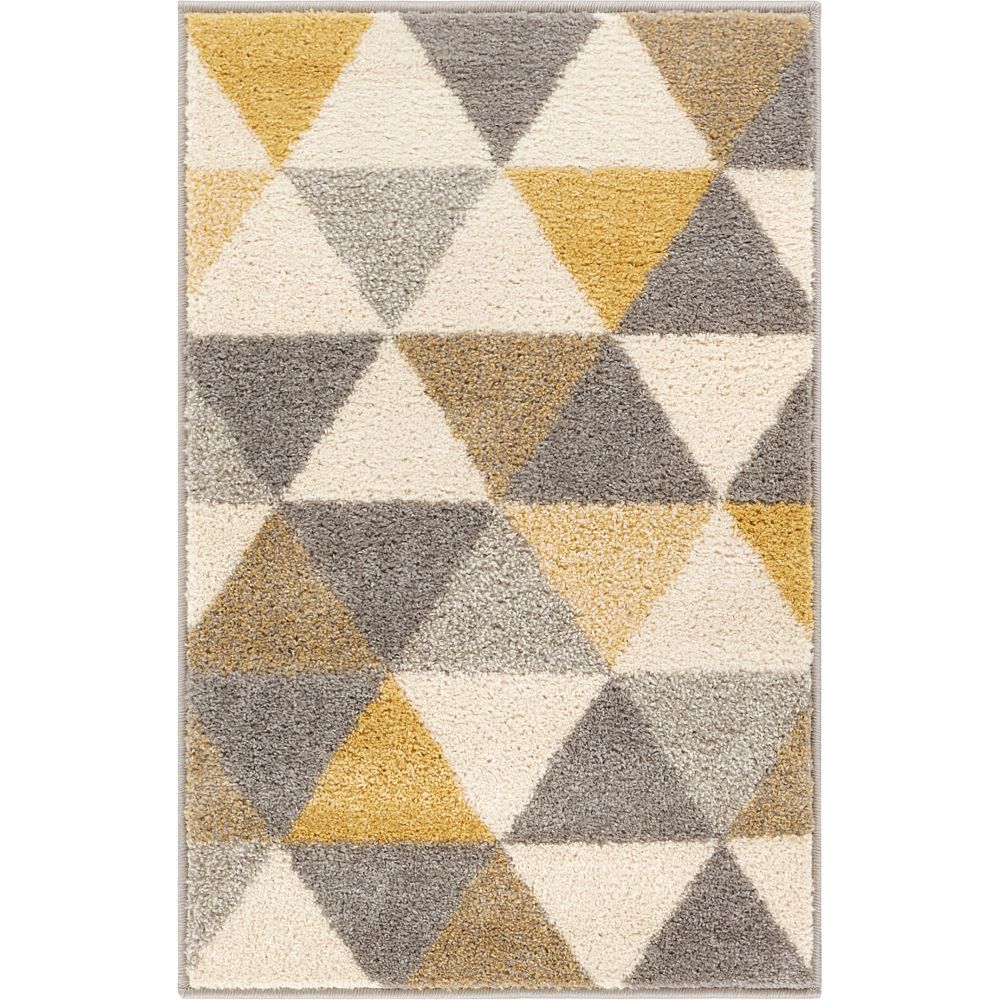 Alvin Gold Modern Geometric Rug