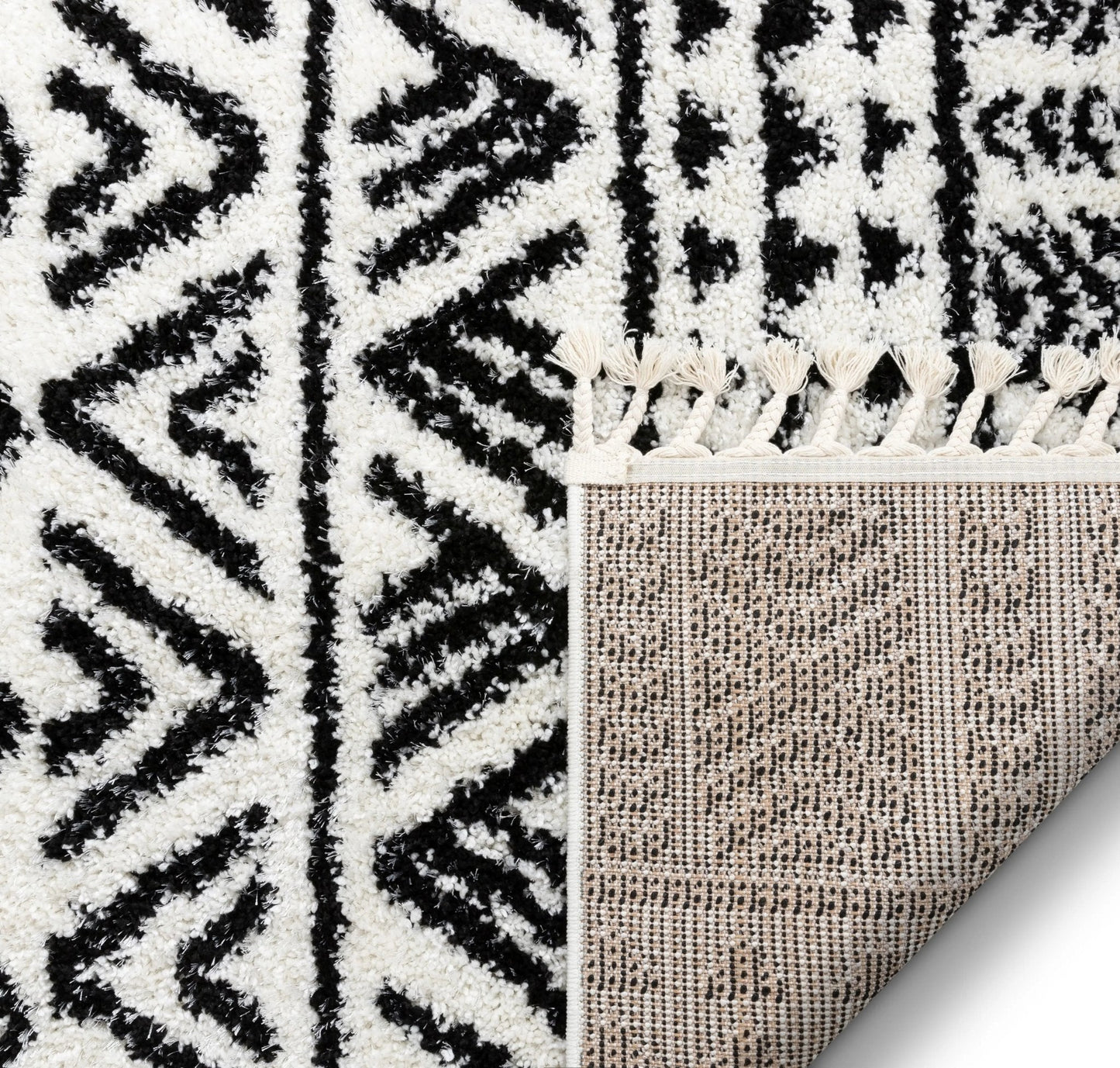 Tayanna Tribal Moroccan Ivory Shag Rug