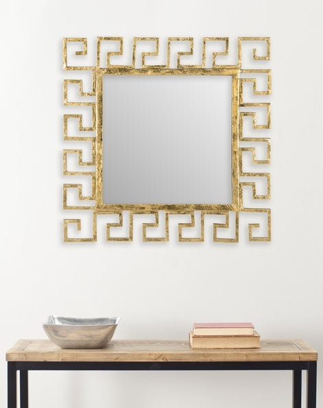 Calliope Greek Key Mirror - Gold