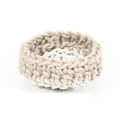 Canapa HC3 Round 8.6" Neoprene Rubber and Hemp Basket by Neo Design Italy