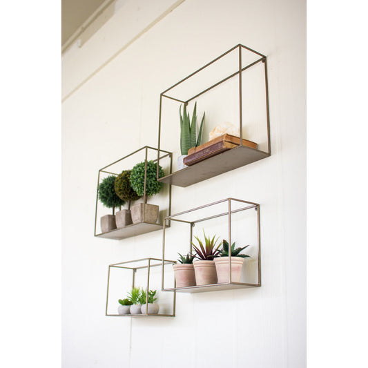 Set of 4 Metal Shelves